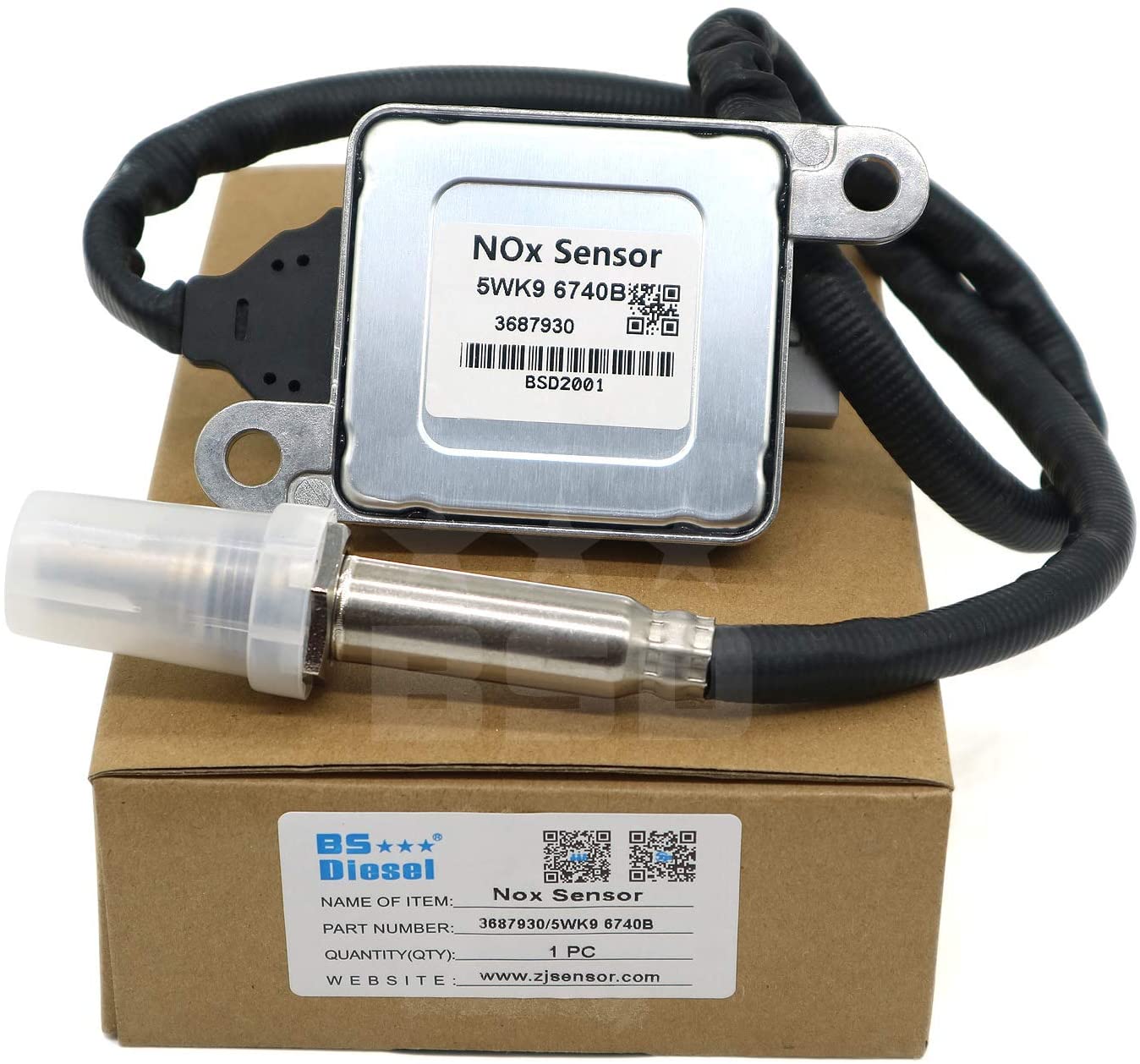3687930/4326870 Nitrogen Oxide Sensor NOx Sensor 5WK9 6740B 12V fit 2013-2018 Cummins 11.9L 15L ISX15