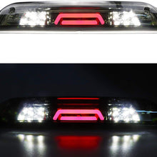 for 14 15 16 17 18 Chevy Silverado/GMC Sierra 1500 2500HD 3500HD LED 3rd Third Brake Light Cargo Lamp High Mount Stop light Chrome Housing + Smoke Lens