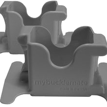 MyBuckleMate Seat Belt Buckle Holder ~ Makes Buckling Easier for Tots to Adults (Gray)