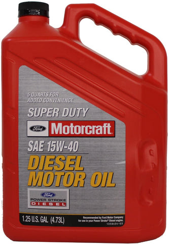 Genuine Ford Fluid XO-15W40-5QSD SAE 15W-40 Super Duty Diesel Motor Oil - 5 Quart Jug