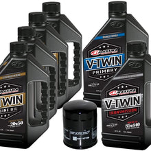 MaximaHiflofiltro VTTOCK21 Complete Engine Oil Change Kit for V-Twin Synthetic Blend Harley Davidson Twin Cam, 6 Quart