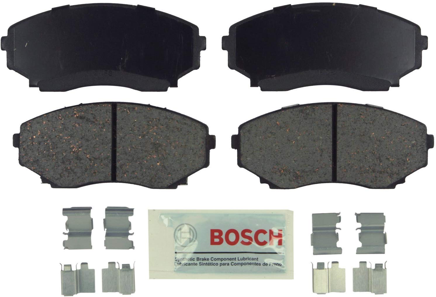 Bosch BE551H Blue Disc Brake Pad Set with Hardware for 1992-06 Mazda MPV - Front