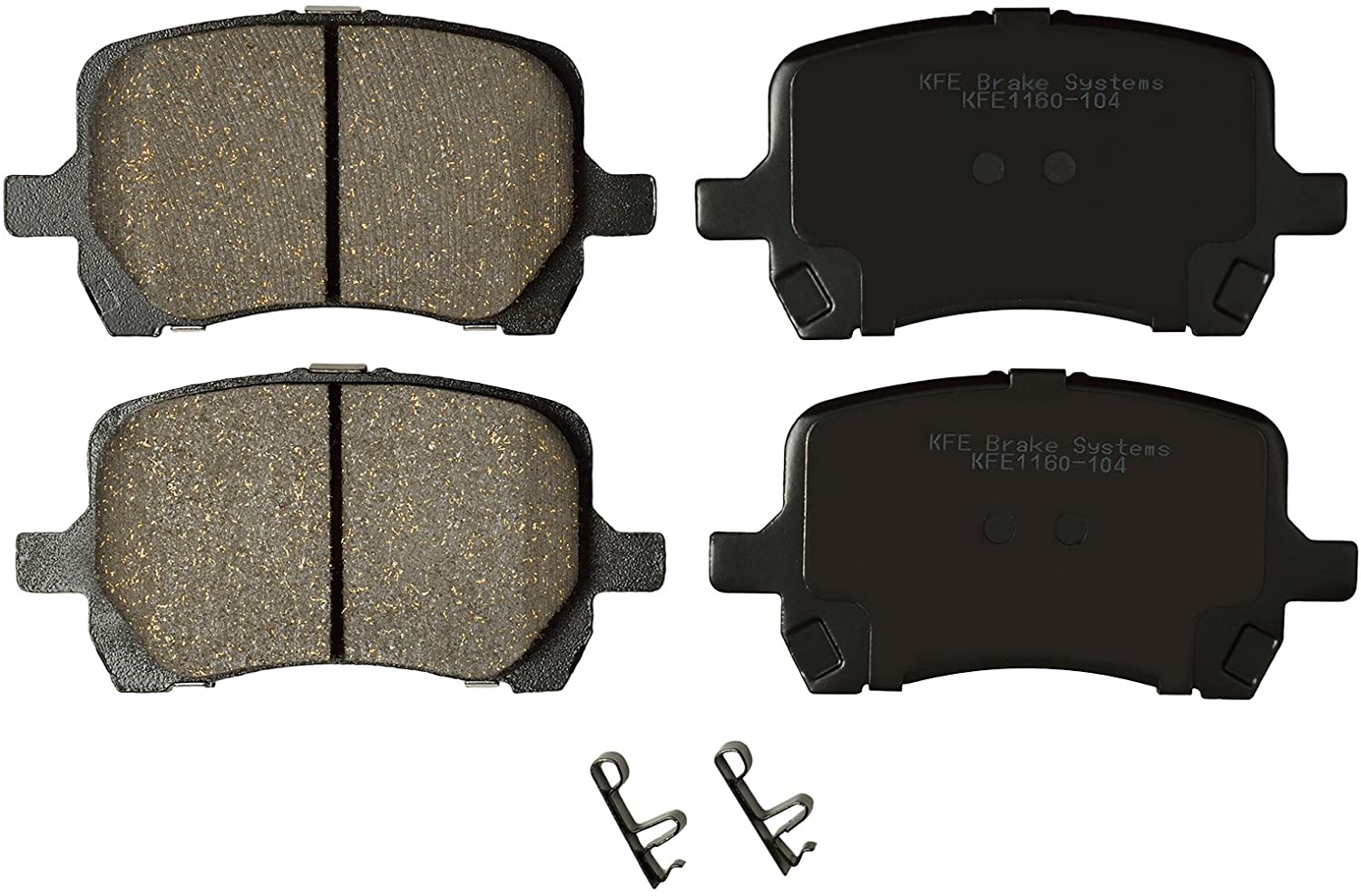 KFE KFE1160-104 Ultra Quiet Advanced Premium Ceramic Brake Pad Front Set for: 2006-2012 Chevrolet Malibu, HHR; Pontiac G5 GT, G6; Saturn Aura