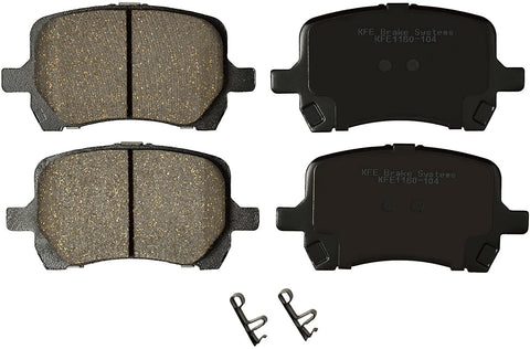 KFE KFE1160-104 Ultra Quiet Advanced Premium Ceramic Brake Pad Front Set for: 2006-2012 Chevrolet Malibu, HHR; Pontiac G5 GT, G6; Saturn Aura