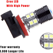 SCITOO White H11 LED Bulbs 12SMD LED Lights with Projector for Fog Light Plug and Play Style,2Pcs
