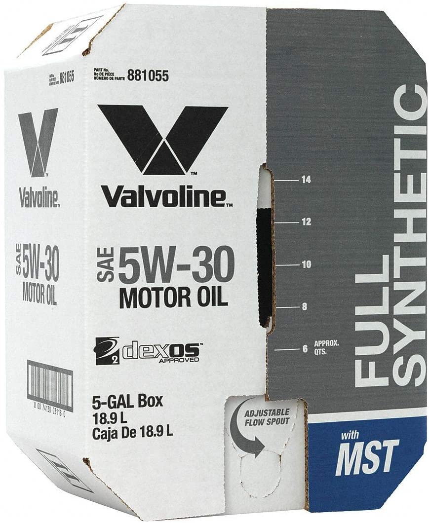 Valvoline 881055 5W-30 MST Full Synthetic Motor Oil-5 gal Advanced Bay Box, 640. Fluid_Ounces