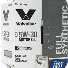 Valvoline 881055 5W-30 MST Full Synthetic Motor Oil-5 gal Advanced Bay Box, 640. Fluid_Ounces