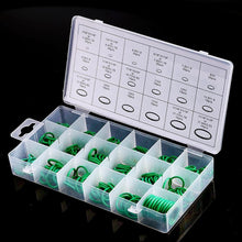 Cuque 18 Sizes 270Pcs O-ring Box O-Ring Tools Set Assortment Car Auto Vehicle Repair Car Air Conditioning Rubber O-Ring Tools HNBR Seals Assortment Kit Green