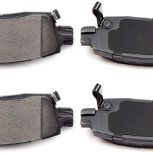 AUTOMUTO Ceramic Discs Brake Pads Kits, Rear 4pcs Disc Brakes Pads Set Fit for 08-16 Buick Enclave, 04-07 Buick Rainier, 04-06 Chevrolet SSR, 02-09 Chevrolet Trailblazer