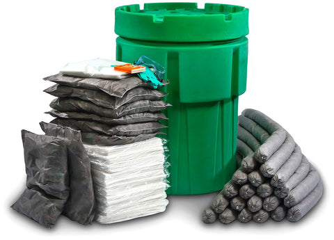 ESP SK-U95 174 Piece Ecofriendly Universal Overpack Absorbent 95 Gallon Spill Kit, 100 Gallon Absorbency, Gray