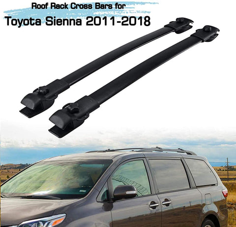 ALAVENTE Roof Rack Cross Bars Replacement for Toyota Sienna 2011-2018 Luggage Rails for Sienna 11-18 (w/ Top Side Rail)