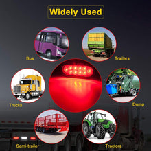 LIMICAR 4 RED 2 White 6" Oval LED Trailer Tail Lights Kit 10-LED Stop Turn Brake Reverse Back UP Marker Tail Light for Truck Trailer Trail Bus RV Jeep 2 Pack