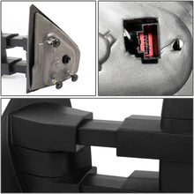 Black Left+Right Side Power Heated LED Turn Signal+Puddle Light Towing Mirrors Replacement for Ford F-150 Pickup 04-14