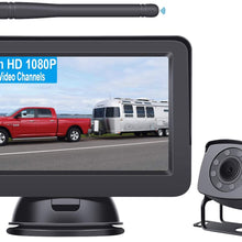 Rohent HD 1080P Digital Wireless Backup Camera with 5'' Monitor High-Speed Observation System for Trucks,RVs,Motorhomes,Trailers Guide Lines DIY R5