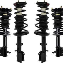 Detroit Axle - 4PC Complete Front and Rear Strut & Coil Spring Assembly for 1998 1999 2000 2001 2002 Chevy Prizm - [1993-97 GEO Prizm] - 1993-2002 Toyota Corolla