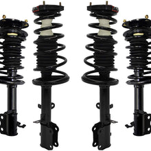 Detroit Axle - 4PC Complete Front and Rear Strut & Coil Spring Assembly for 1998 1999 2000 2001 2002 Chevy Prizm - [1993-97 GEO Prizm] - 1993-2002 Toyota Corolla