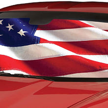 Intro-Tech NS-89-US RW&B Custom Fit American Flag Windshield Sunshade for Select Nissan Rogue Models