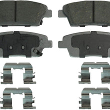 Wagner ThermoQuiet QC1551 Ceramic Disc Pad Set With Installation Hardware, Rear