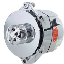 Powermaster 37294-311 Chrome Alternator (12SI 150A 6 Groove Pulley Baffle & Cone 1 or 3 Wire)