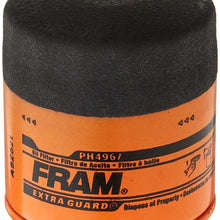 FRAM Extra Guard PH4967, 10K Mile Change Interval Spin-On Oil Filter, black