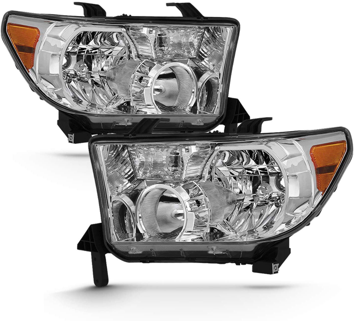 Fits 2007-2013 Toyota Tundra + 2008-2013 Sequoia Original Manufacturer Style Headlight Assembly Pair