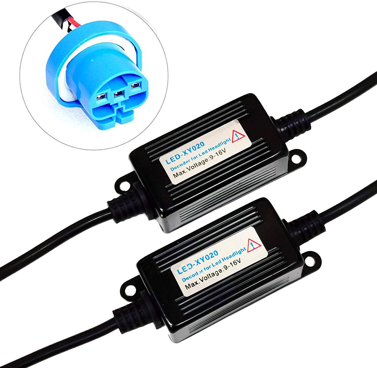 SOCAL-LED 2x HB5 9007 LED Decoder Upgraded Strong Canbus Error Code Warning Canceller Anti Flicker Relay Adapter