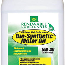 Renewable Lubricants Engine Oil, Bio-Synthetic, 1 Gal., 5W40 - 85253