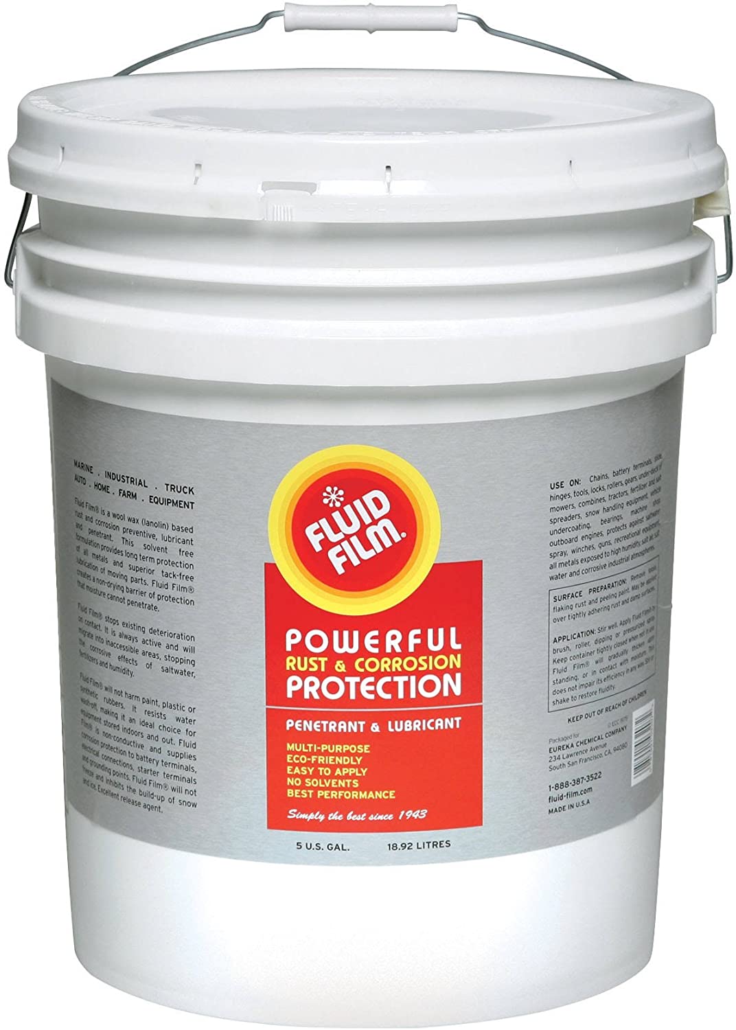 Fluid Film 1 Gallon Can Rust Inhibitor Rust Prevention Anti Corrosion Anti Rust Coating Undercoating Underbody Rust Proofing Corrosion Protection for Truck Snow Blower Mower Car Semi Tractor Bus