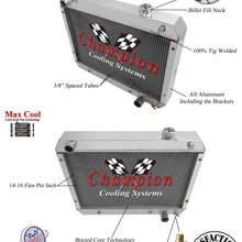 Champion Cooling, 3 Row All Aluminum Radiator for Chevrolet Nova, CC6265