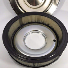 14" X 3" Round Chrome Air Cleaner Assembly Flat Base