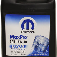 Genuine Chrysler Accessories (68024967MA) SAE 15W-40 HD+ Mopar Engine Oil - 1 Gallon Jug