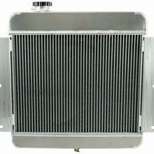 CoolingSky 62MM 4 Row Core Aluminum Radiator for 1962-1967 Chevrolet Chevy II Nova 6CYL Mount V8 Conversion