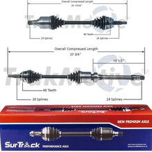 SurTrack Pair Set of 2 Front CV Axle Shafts For Camry Highlander Solara 2.4L FWD