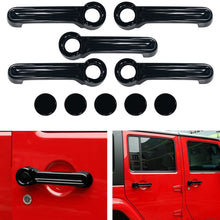 Bestong 5 Pcs Chrome ABS 4 Door Handle Cover Kit and Tailgate Handle Cover For 07-17 Jeep Wrangler JK / 08-12 Jeep Liberty / 07-11 Dodge Nitro (black)