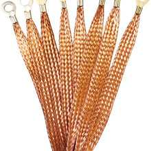 7PCS Bare Copper Bonding Strap/Earth Braided Copper Strap/Engine Grounding Strap with Tinned Crimped Lugs /12" length x 0.5" width