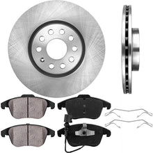 CRK11743 FRONT 312 mm Premium OE 5 Lug [2] Brake Disc Rotors + [4] Ceramic Brake Pads + Clips