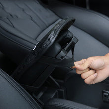 Forala Auto Center Console Pad PU Leather Car Armrest Seat Box Cover Protector Universal Fit (Black-L)