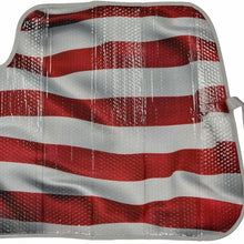 USA Patriotic American Eagle Flag Front Windshield Sun Shade - Accordion Folding Auto Sunshade for Car Truck SUV - Blocks UV Rays Sun Visor Protector - Keeps Your Vehicle Cool - 58 x 28 Inch