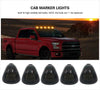 16LED Black Smoked Lens with Amber Cab Roof Top Marker Lamps Clearance Running Lights Assembly For 2002-2016 Ford E/F Super Duty Pickup Truck