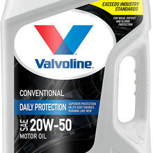 Valvoline Daily Protection SAE 20W-50 Conventional Motor Oil 5 QT, Case of 3