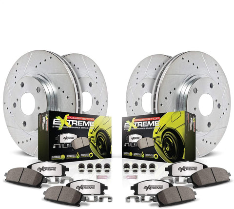 Power Stop K1383-26 Front & Rear Z26 Street Warrior Brake Kit Ford