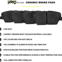 Hart Brakes Black Front Drill Slot Rotors Kit + Ceramic Brake pads BHCF.76045.02