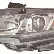 CPP Left Plastic Headlight for 2016 Honda Civic