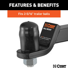 CURT 21811 Black Rubber Trailer Hitch Ball Cover, 2-5/16-Inch Diameter