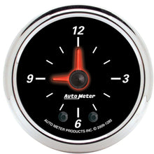 Auto Meter 1285 Designer Black II 2" Analog Illuminated Clock Gauge