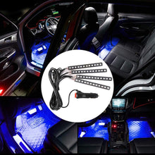 Suuonee Car RGB LED Strip Light, 12V, 4x12 SMD, for Car Interior, RGB, Blue, default