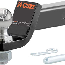 CURT 45036 Trailer Hitch Mount with 2-Inch Ball & Pin, Fits 2-in Receiver, 7,500 lbs, 2" Drop