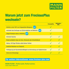 Mann Filter FP 6724 FreciousPlus Cabin Air Filter