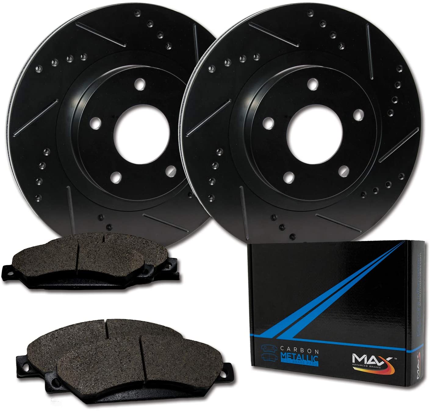 [Front] Max Brakes Elite XDS Rotors with Carbon Metallic Pads TA005581