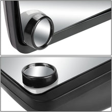 Replacement for Tundra Black Manual Folding Heated Glass Amber LED Signal Towing+Blind Spot Mirror w/Bezel